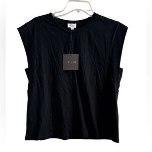 Le Lis Black Women's Muscle Top